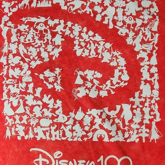 Disney Red 100 Years T-Shirt - Picture 2 of 4